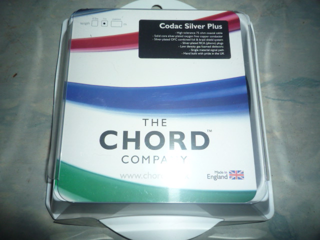 Chord Company Codac Silver Plus Digital Interconnect (New) P1030051