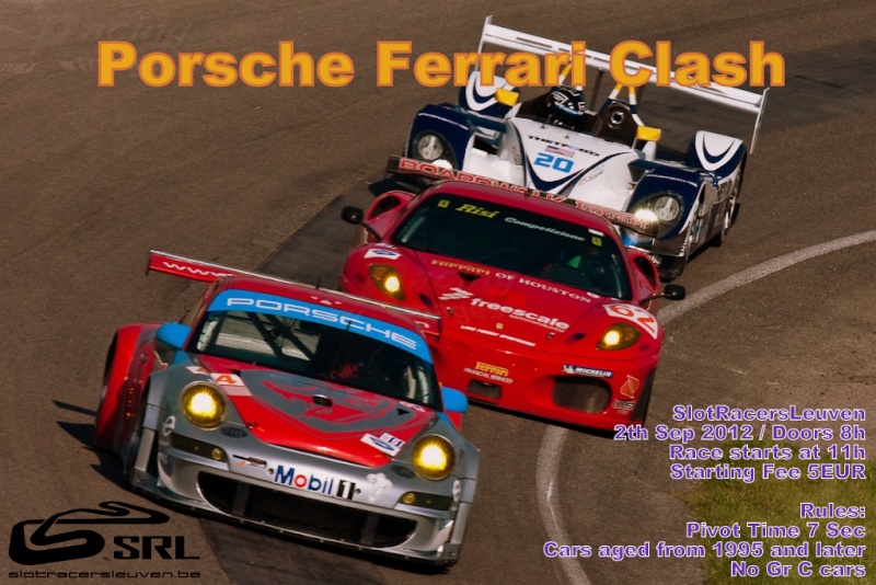 Porsche Ferrari clash dimanche 2 septembre SRL Leuven Porsch10