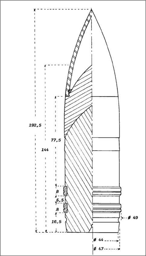Document technique obus 47mm Mle37 Boulet10