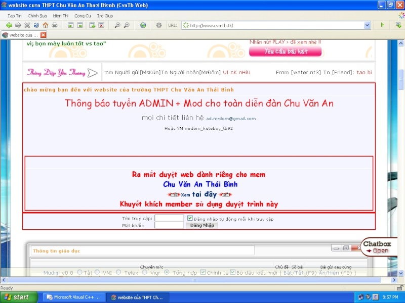 Ra mắt trình duyệt web dành riêng cho member THPT Chu Văn An Thái Bình Cva3_b10