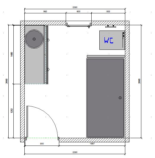 deux salles de bain à refaire, en mosaïque blanche, HELP please! Plan_210