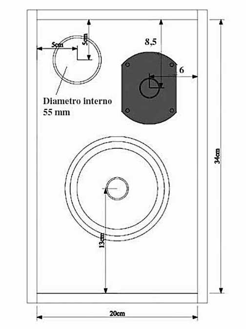 mosquito - Diffusore bookshelf a due vie con woofer caricato in doppio carico Asimmetrico a vista (DCAAV) 113