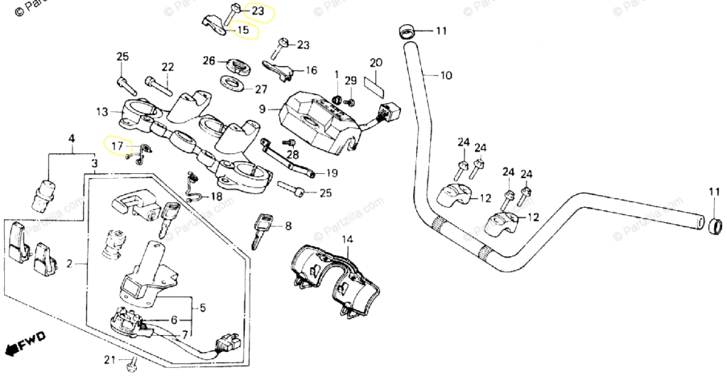 recherche - Maintient câble en haut de fourche pour Goldwing 1200 Mjaznj10