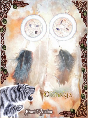 Boucles d'oreilles Dreamcatcher Powaqa bleu pastel sodalite Powaqa14