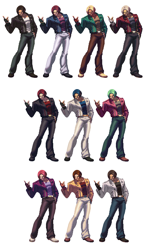 The King of Fighters XIII - Sprites (Colores Alternos version Consola) Kyo-co10