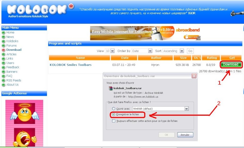 Kolobok pour Firefox 5.0 Caro110