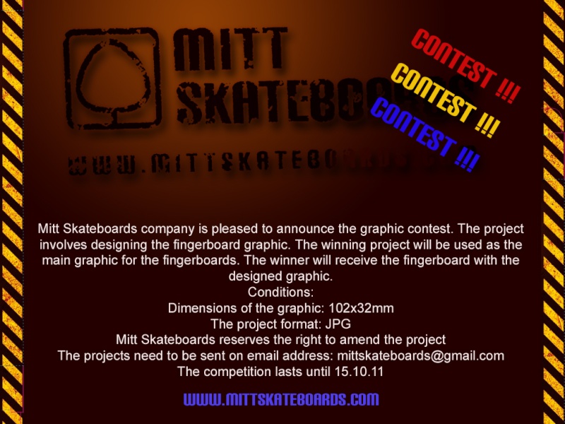 Mittskateboards company is pleased to announce the graphic contest!!!! Compet10