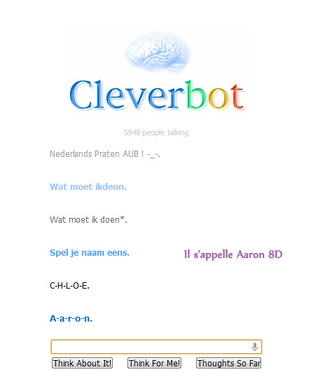 Notre grand ami, Cleverbot 8D Captur22