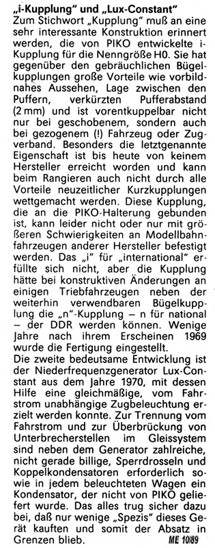 i-Kupplung von PIKO Modell13