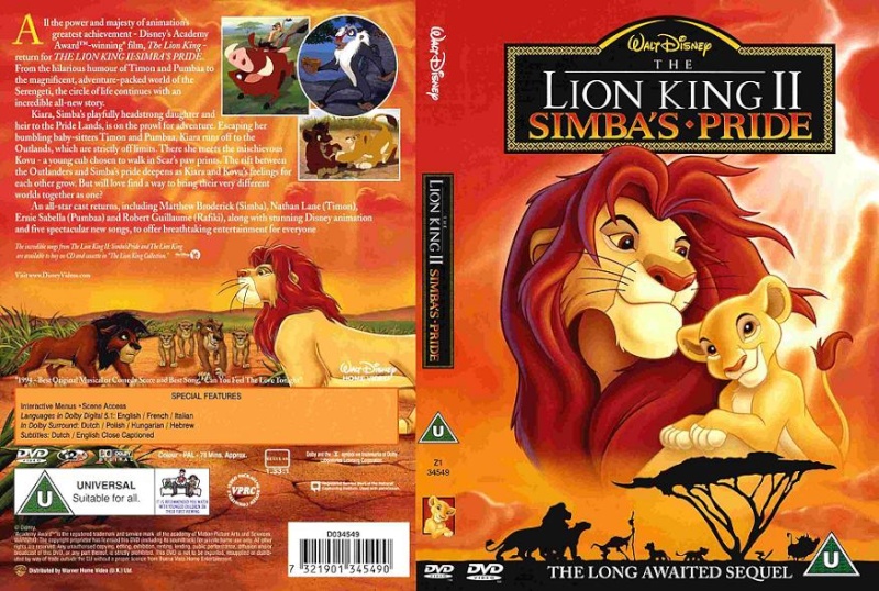 من روائع والت ديزني الفيلم الرائع (الأسد الملك ) الجزء الثاني . ( Lion King 2 ) مدبلج باللهجه المصريه .   Thelio10