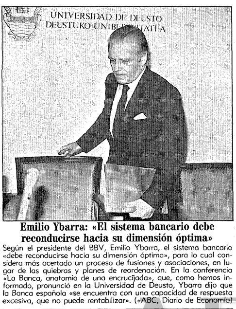 Emilio Ybarra: Formado en la jesuita Deusto, fundador de BBVA y miembro de la Comisión Trilateral Emilio10
