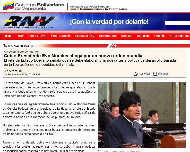 Evo Morales saluda triunfo de Hollande y propone fortalecer nuevo orden (7/05/2012 - El economista.es ) Rnv-ev10