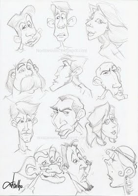 Caricaturas de Homens Faces-10