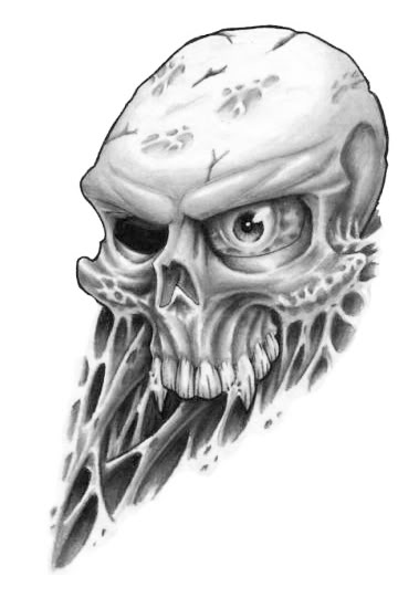 Desenhos assustadores  Skull-10