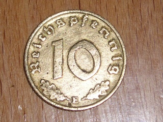 monnaie allemande 10 pfennig 1938 E  P1010124
