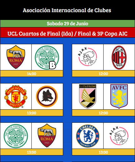 [AICv21] Horarios Cuartos de Final IDA & VUELTA UCL/Final & 3P Copa AIC [AICv21] Horari42