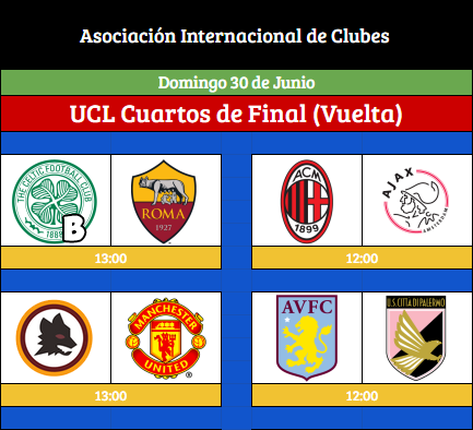 [AICv21] Horarios Cuartos de Final IDA & VUELTA UCL/Final & 3P Copa AIC [AICv21] Horari43