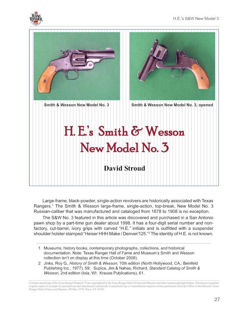 Texas Rangers Dispatch : le Smith & Wesson N°3 Trd_2714