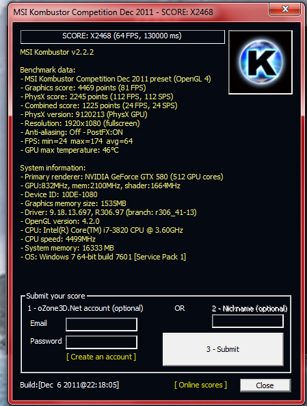 Kmark X-score Kombus10