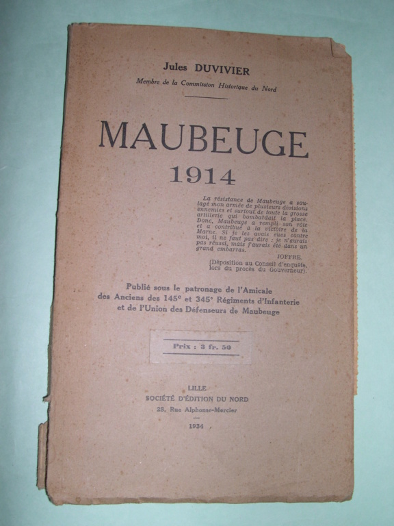 (E) Livre sur les combats de Maubeuge en 1914- vendu- Dscn6010