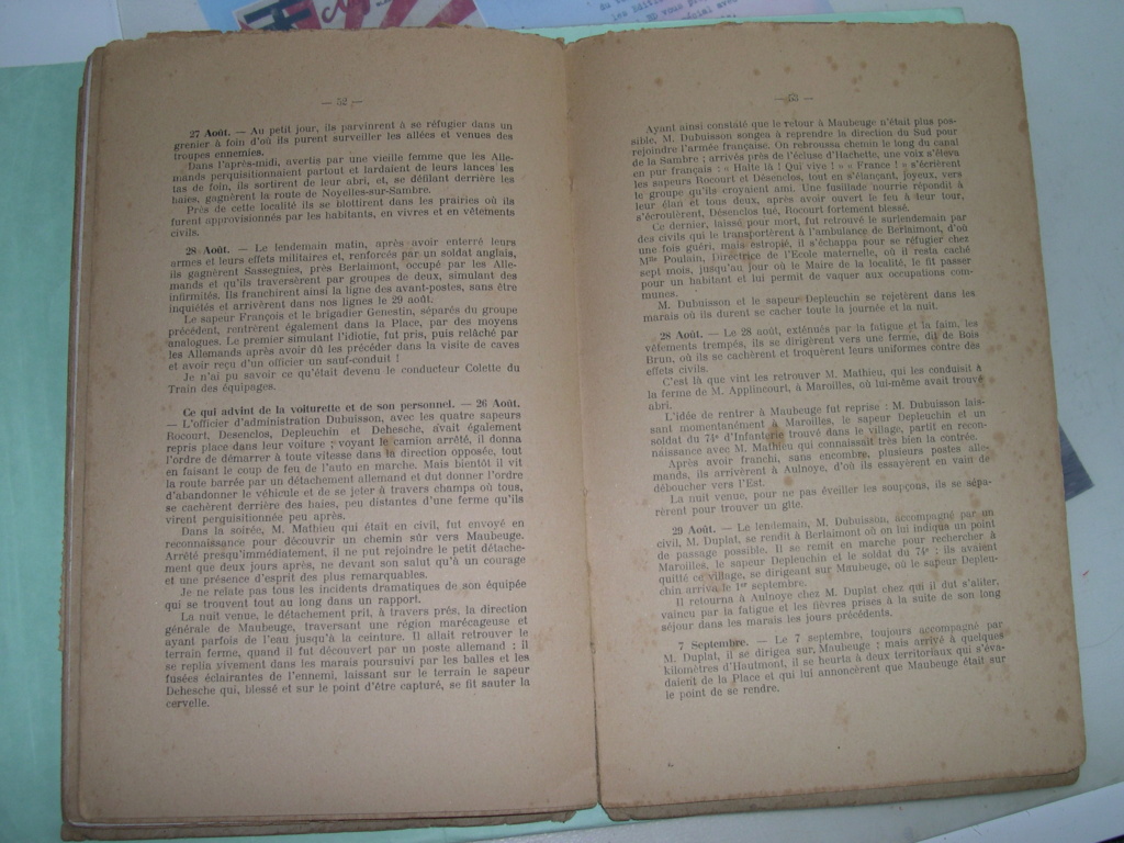 (E) Livre sur les combats de Maubeuge en 1914- vendu- Dscn6013