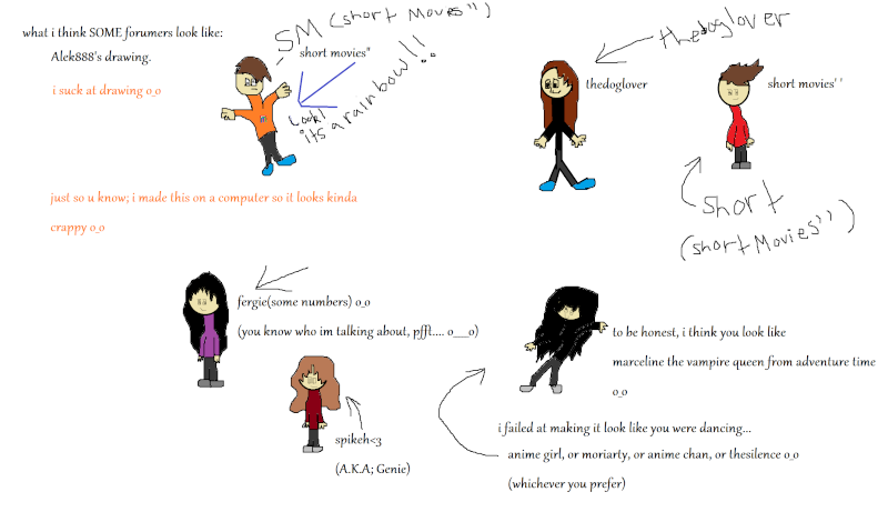 I drew a picture of what I thought some forumers looked like o_o: Somefo11