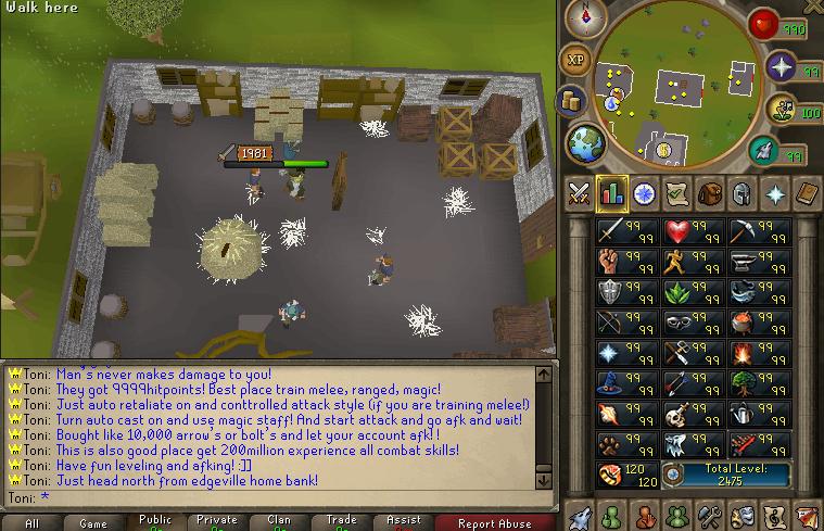 Easy And Fastest Way Train combat Skills To 99's Att, Str, Def, Magic and Ranged! Edge_m10