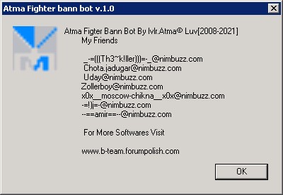 Atma Fastest Bann Bot v.1.9 After Nimbuz 2nd update 110