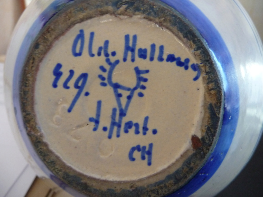 vase marque d'un cerf en bleu  Het Hert Gouda Holland P1150510