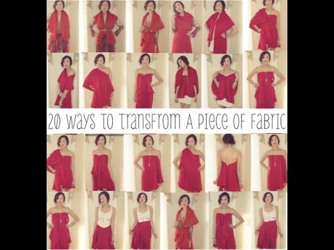 20 maneras de transformar una pieza de tela en varias prendas de vestir 014