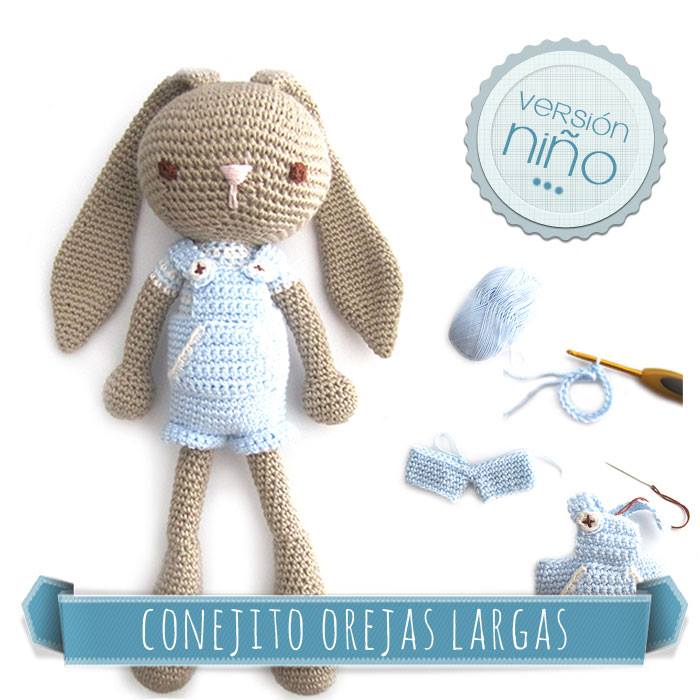 conejito amigurumi de orejas largas Coneji15