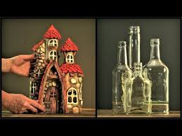 Casa de hadas con botellas de vidrio Descar24