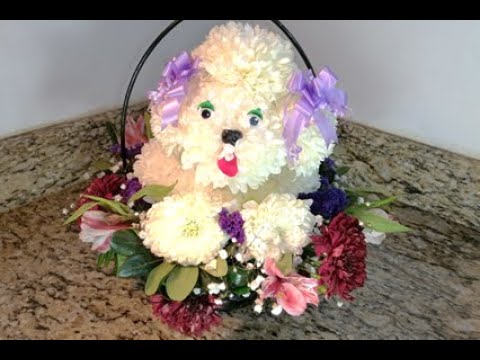 Arreglo floral en forma de perrito. APORTE ORIGINAL MODIFICADO Hqdefa59