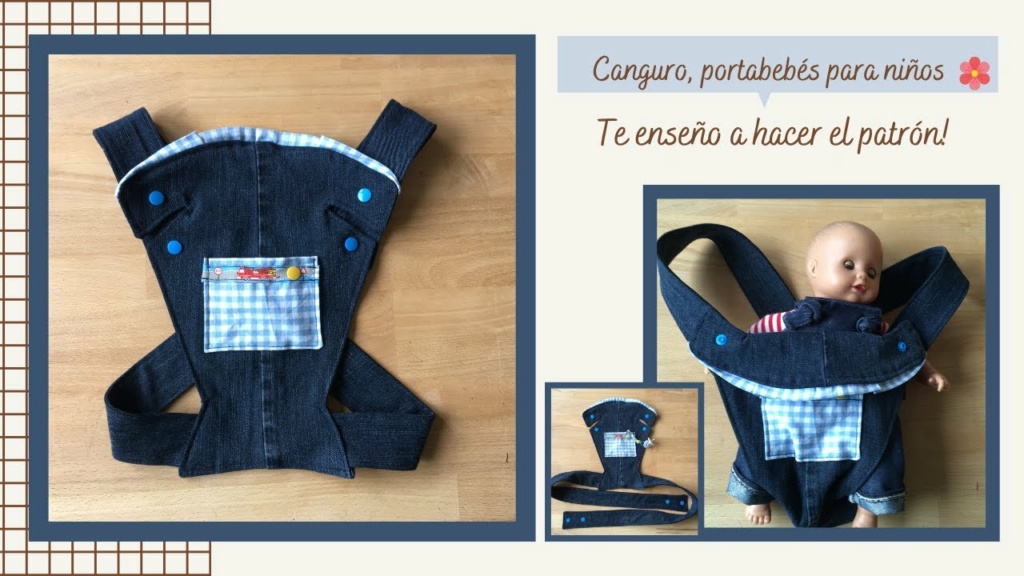Portabebés / Canguro / Mochila para muñecas, para niños pequeños / Jeans Upcycling. APORTE ORIGINAL MODIFICADO Maxre188