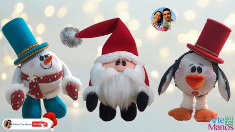 Cómo Hacer ESFERAS NAVIDEÑAS Con Santa, Nieve y Pingüino