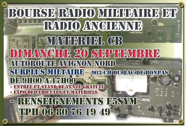 Bourse Radio Militaire et Radio Ancienne + Materiel CB (Avignon Nord (dpt. 84) (20/09/2020) 11915710