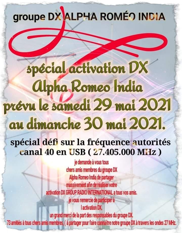 Roméo - Spécial activation DX Alpha Romeo India sur le 29 et 30 Mai 2021 31640210