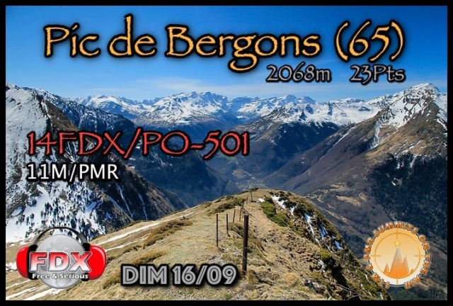 14FDX/PO501 - Pic du Bergons - New one 11m and PMR SOTA Tour  (16/09/2018 +/- 12h00) 41460010