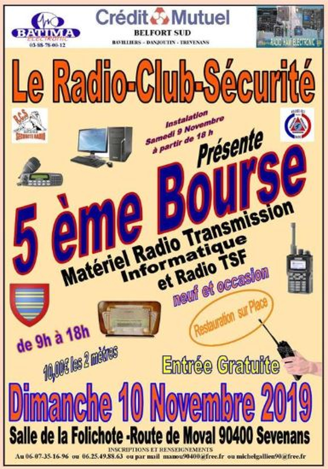 club - Bourse Radio Club SEVENANS (90400 Sevenans) ( 10 novembre 2019) Affich63