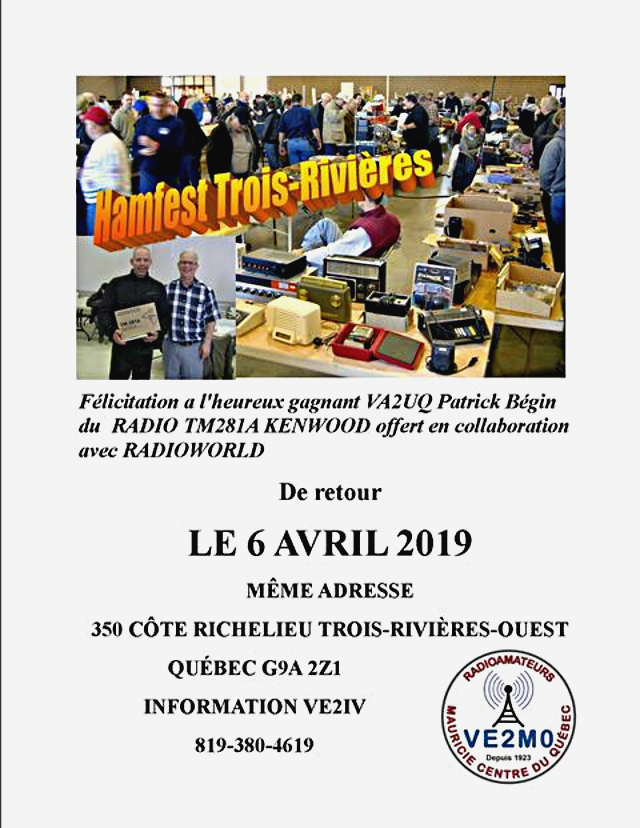 Québec - Hamfest Trois-Rivieres Radioamateurs Mauricie Centre du Québec (Trois-Rivièrs) (06/04/2019) Hamfes10