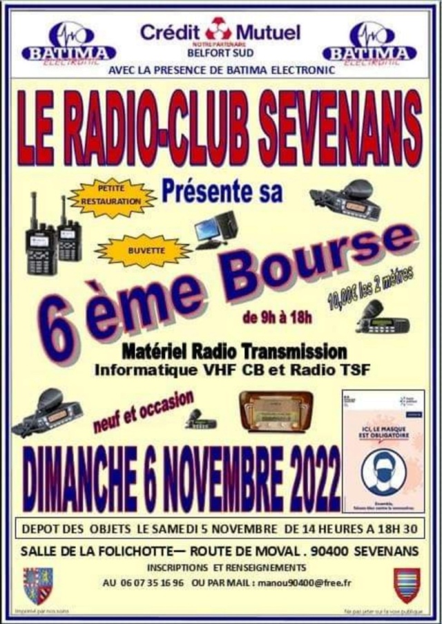 Le Radio-Club Sevenans présente sa 6ème Bourse (dpt: 90) (06/11/2022) Scree202