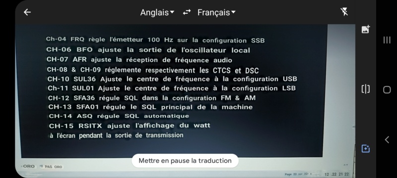 fréquence - CRT ss 7900 (Mobile) Screen81
