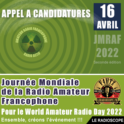 Journée Mondiale de la Radio Amateur Francophone 2022 : Appel à candidature Vignet13