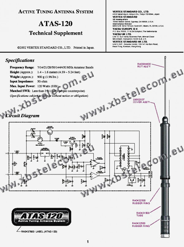 Yaesu - Yaesu Atas-120 (7-430Mhz) Yaesu-13