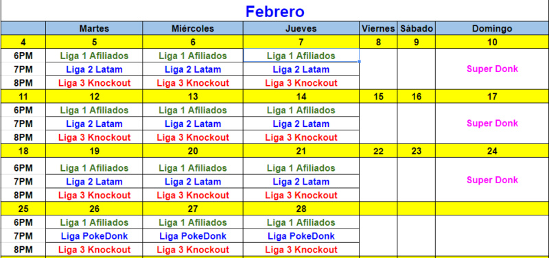 Registro Liga 3 Knockout (Feb 2019) Calend16