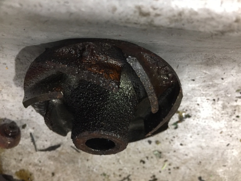 Behind the cover of a 40year old water pump Img_9310