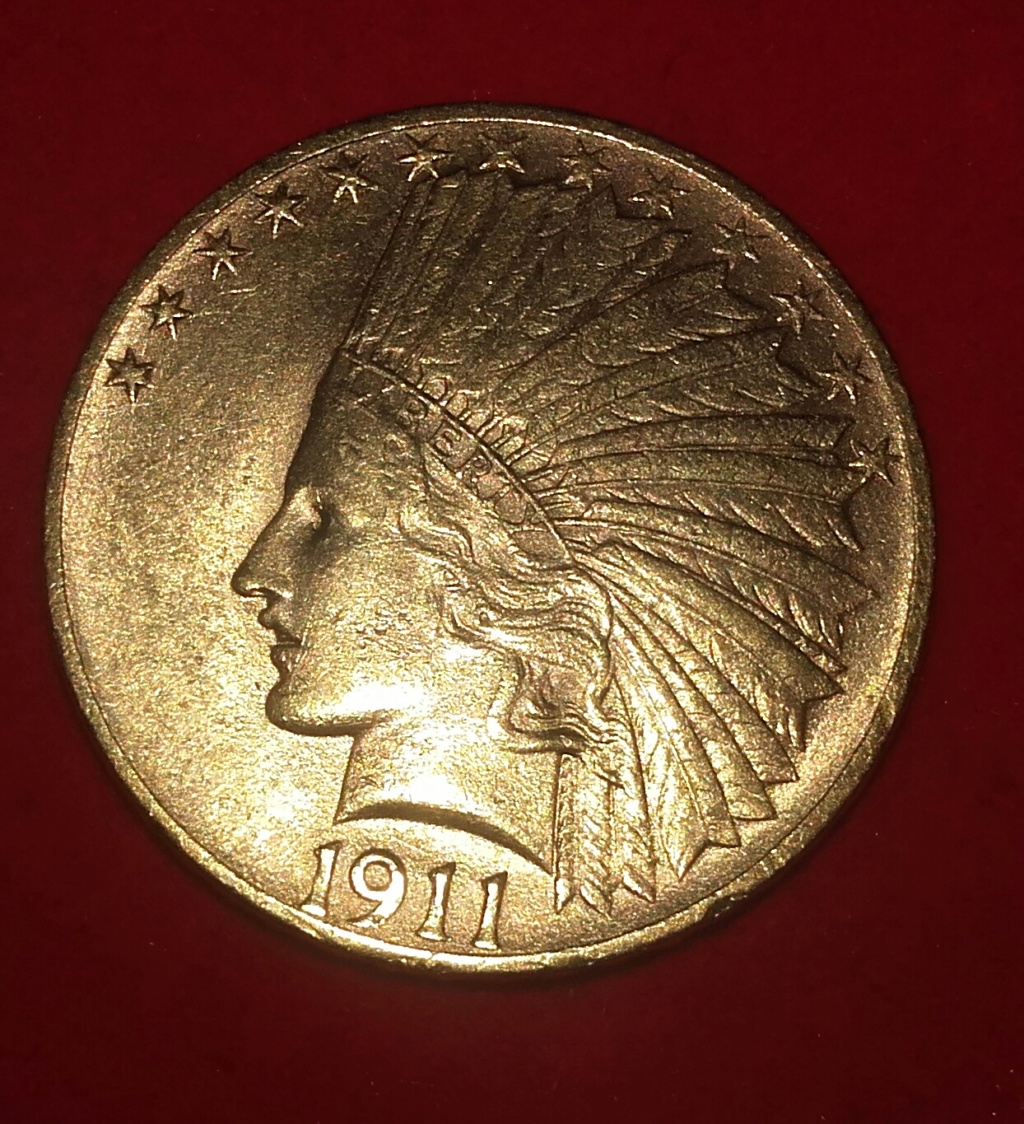 10 $ Indian head Estados Unidos de América.  20181229