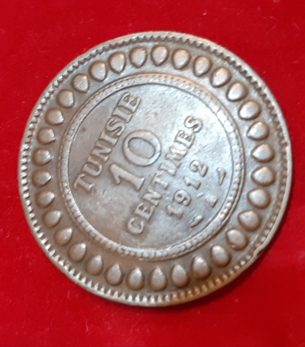 10 centimes 1912 Tunez. Muhammad V 20190872