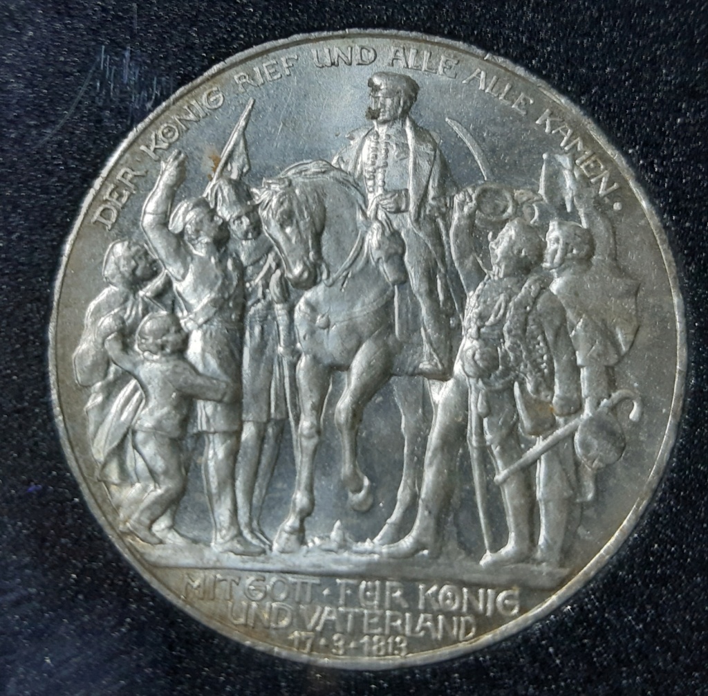 DEUTSCHES REICH-PRUSSIA- DREI MARCH 1913 PLATA 20190879