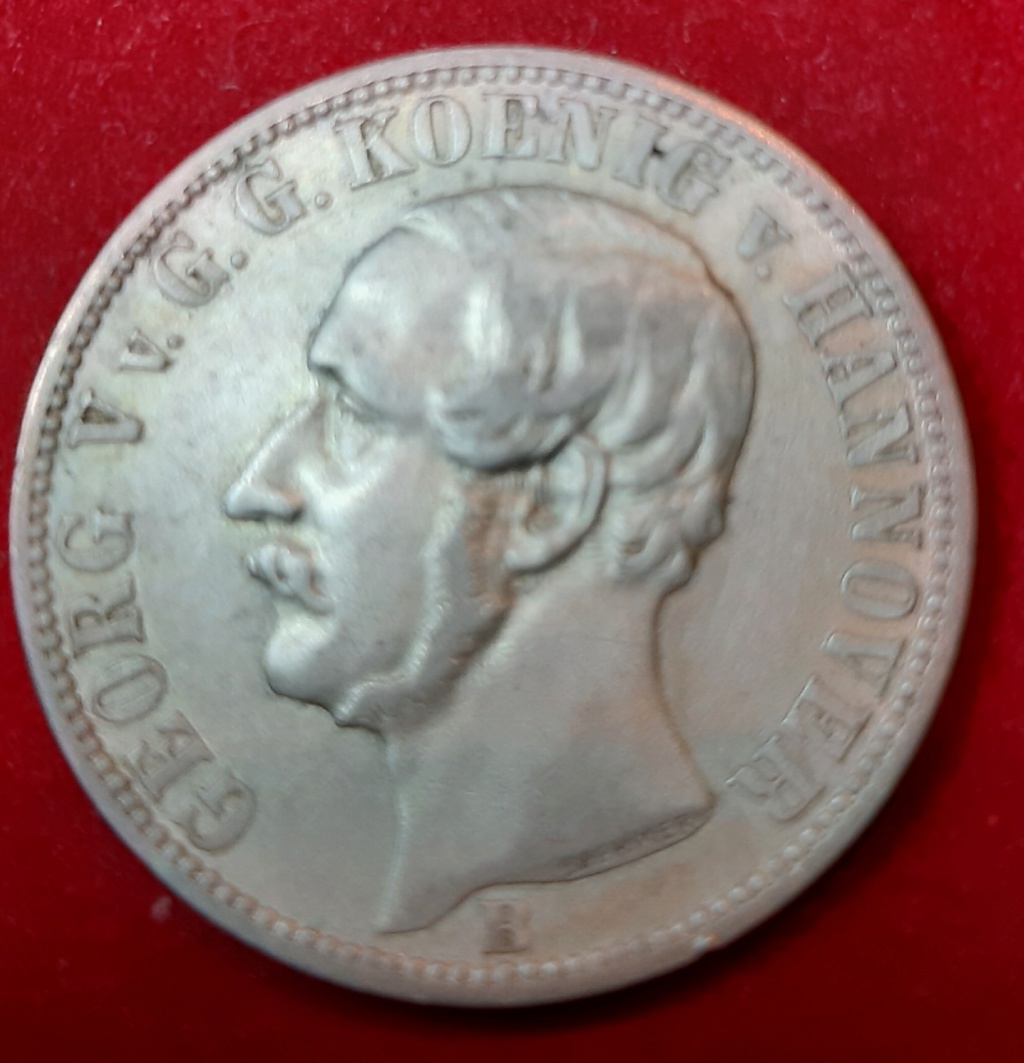 1860 -B Kingdom of Hannover - 1/6 Thaler1- George V de Hannover 20190880